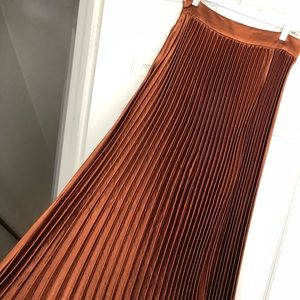 ⚜️New York & Company //Bronze// Pleated Maxi Skirt